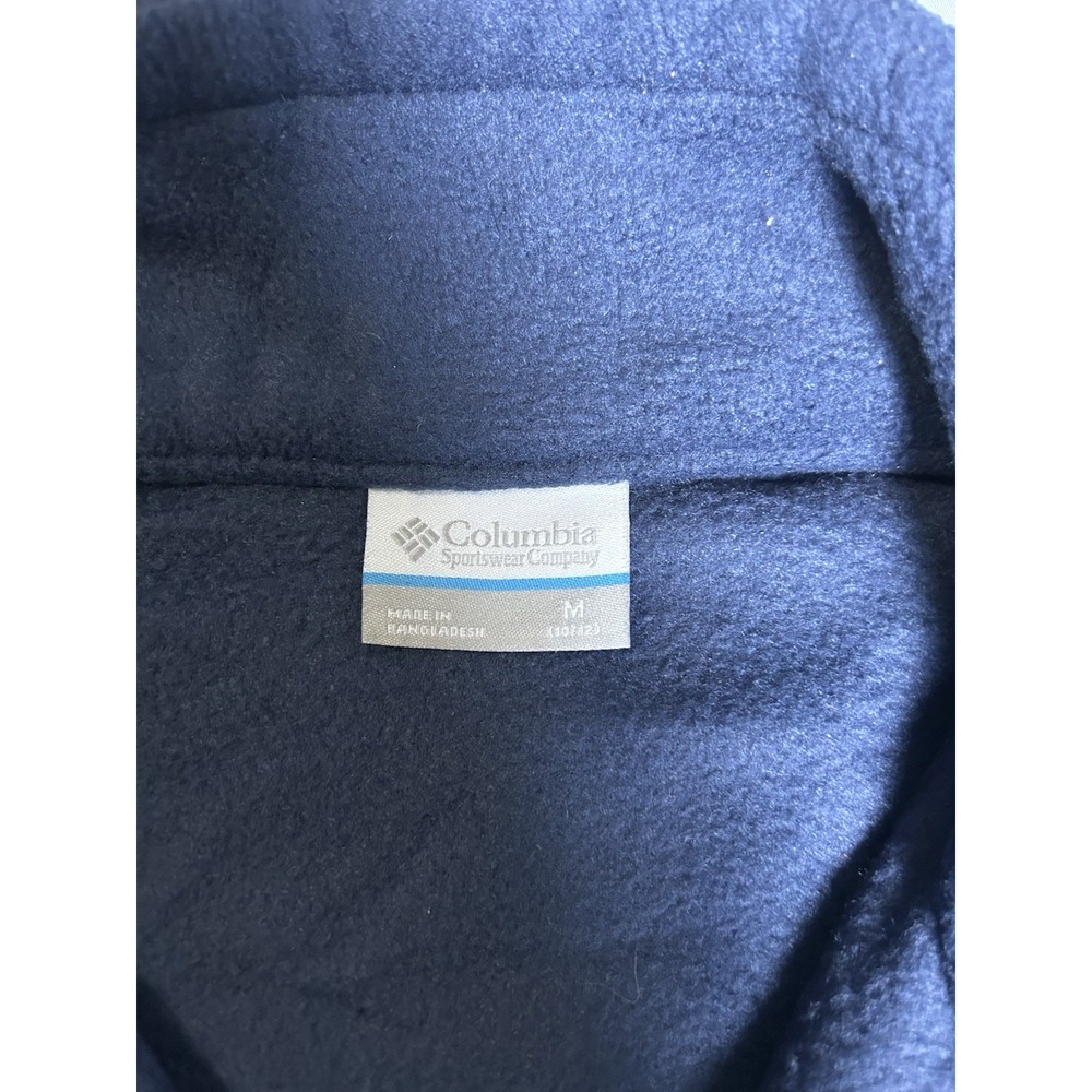 Columbia Boys Fleece Jacket Youth Boys Medium Blue Two Toned Full Zip - Picture 4 of 5